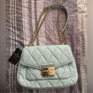 Kate Spade Light Blue Quilted Shoulder Bag